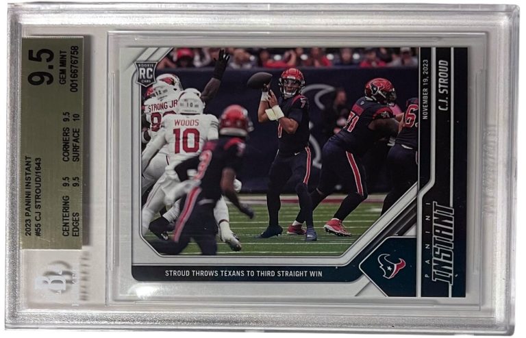 CJ/C.J. Stroud 2023 Panini Instant Rookie Card #55-Beckett/BGS Graded 9.5 Gem MT