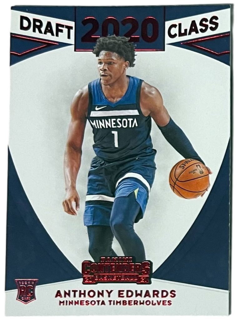 Anthony Edwards 2020-21 Panini Contenders Red Rookie Card RC #5 - Timberwolves