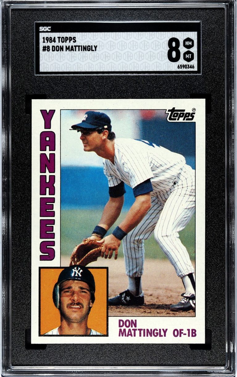 Don Mattingly 1984 Topps Rookie Card (RC) NY Yankees #8- SGC Graded 8 NM-MT