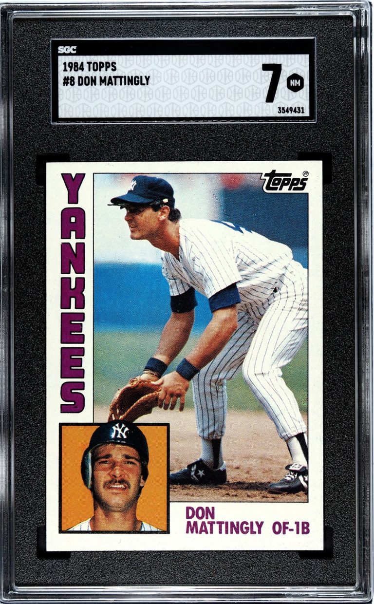 Don Mattingly 1984 Topps Rookie Card (RC) #8 New York Yankees- SGC Graded 7 NM