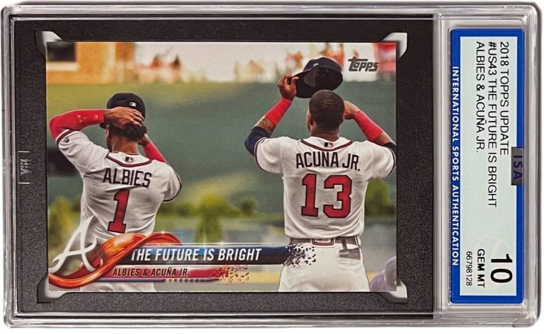 Ronald Acuna Jr/Ozzie Albies 2018 Topps Update Future Rookie Card- ISA Graded 10