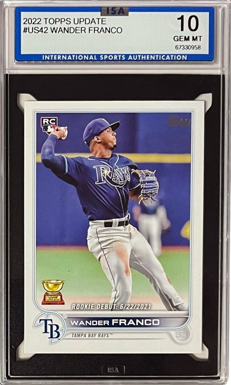 Wander Franco 2022 Topps Update Rookie Card (RC) #US42- ISA Graded 10 Gem Mint