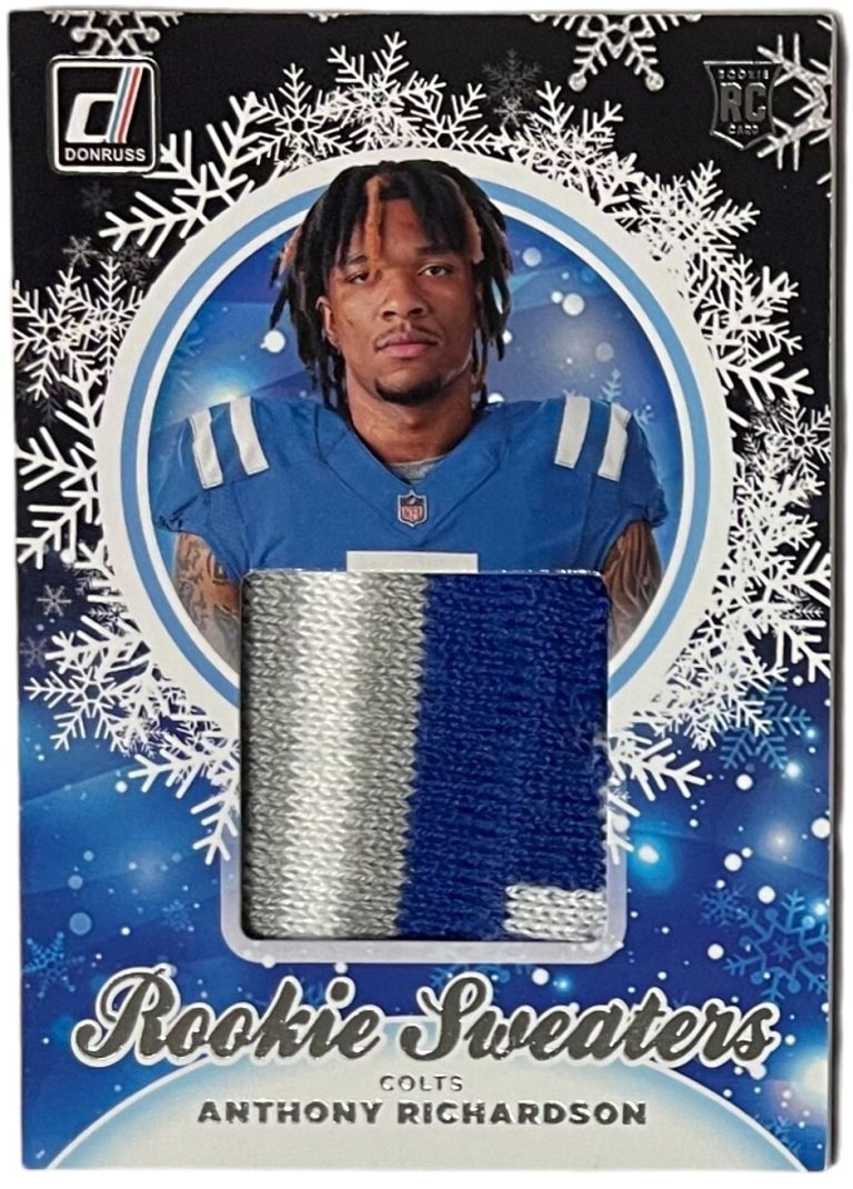 Anthony Richardson 2023 Panini Donruss  Sweaters Relic Card (RC) #HS-ARI -Colts