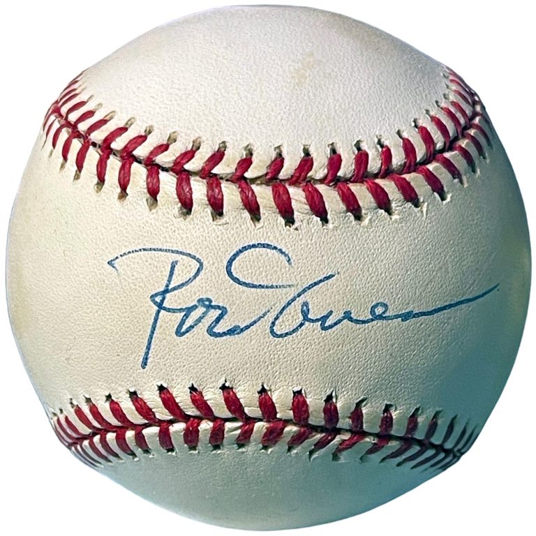 Rod Carew signed Official Rawlings ROAL American League Baseball tone spots- COA