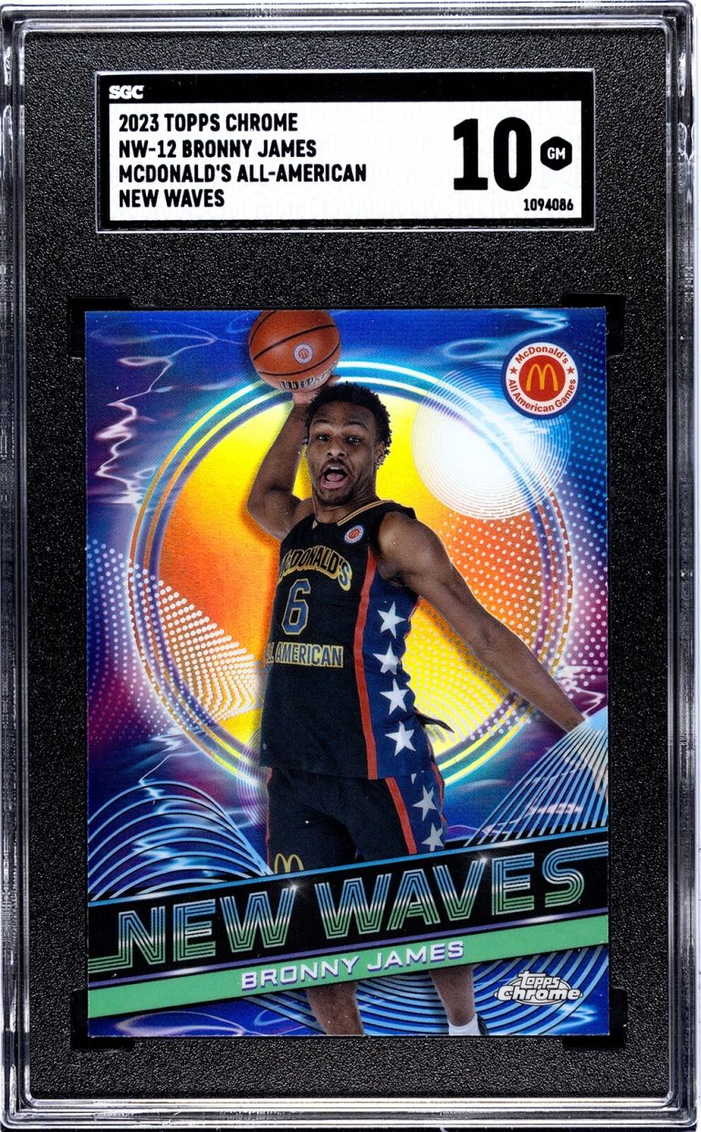 Bronny James 2023 Topps Chrome McDonald's AA Rookie Card- SGC Graded 10 Gem Mint