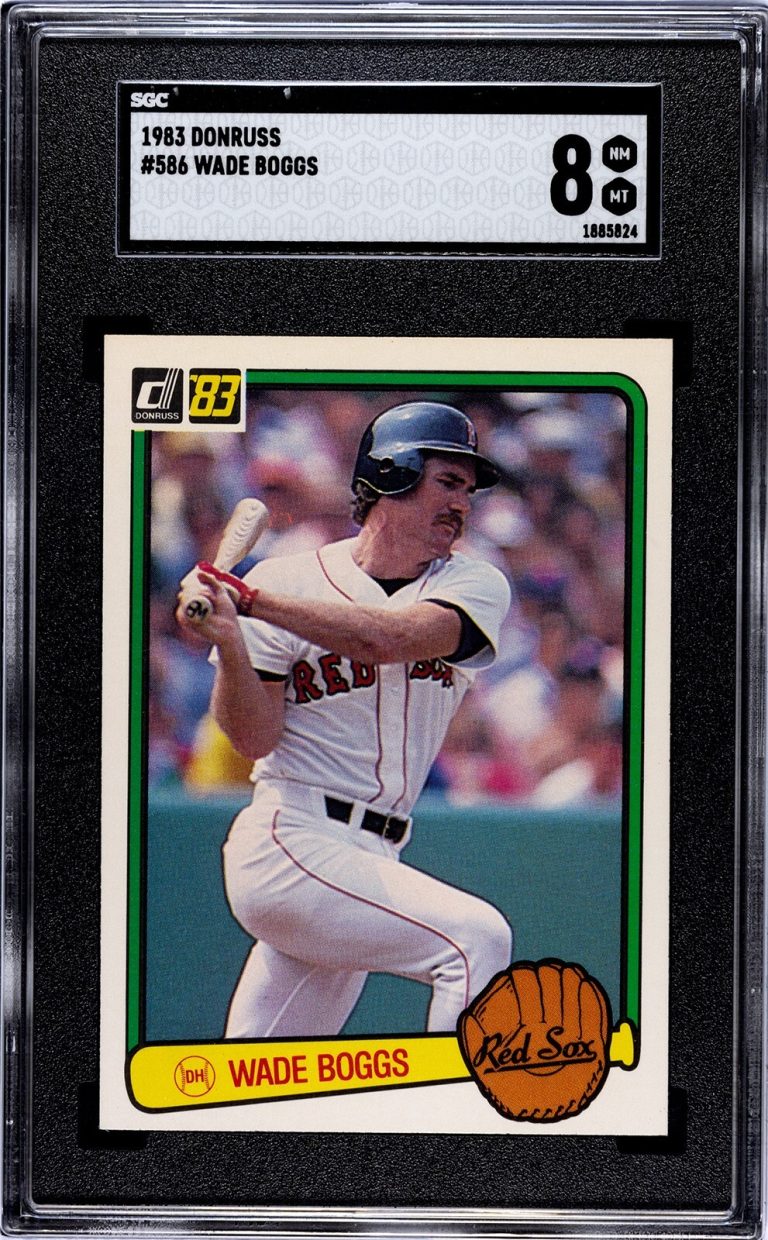 Wade Boggs 1983 Donruss Rookie Card (RC) #586- SGC Graded 8 NM-MT