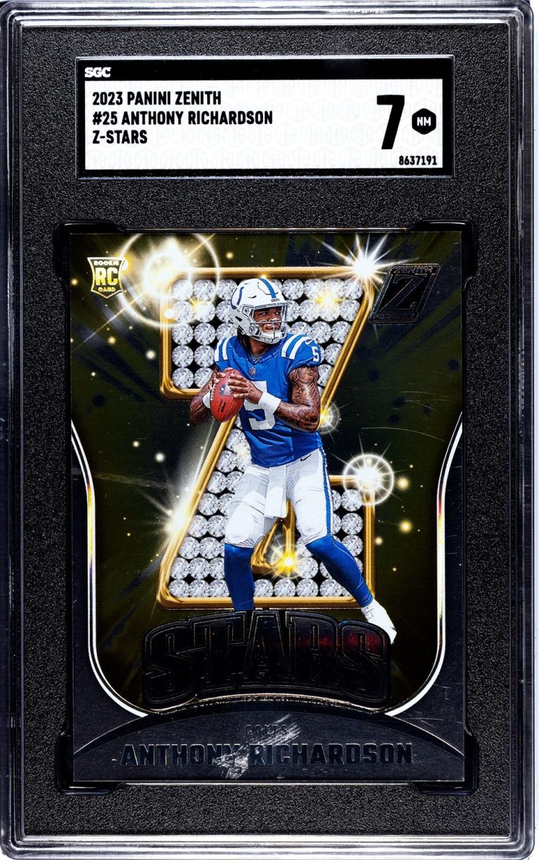 Anthony Richardson 2023 Panini Zenith Z-Stars RC Card #25 COLTS- SGC Graded 7 NM