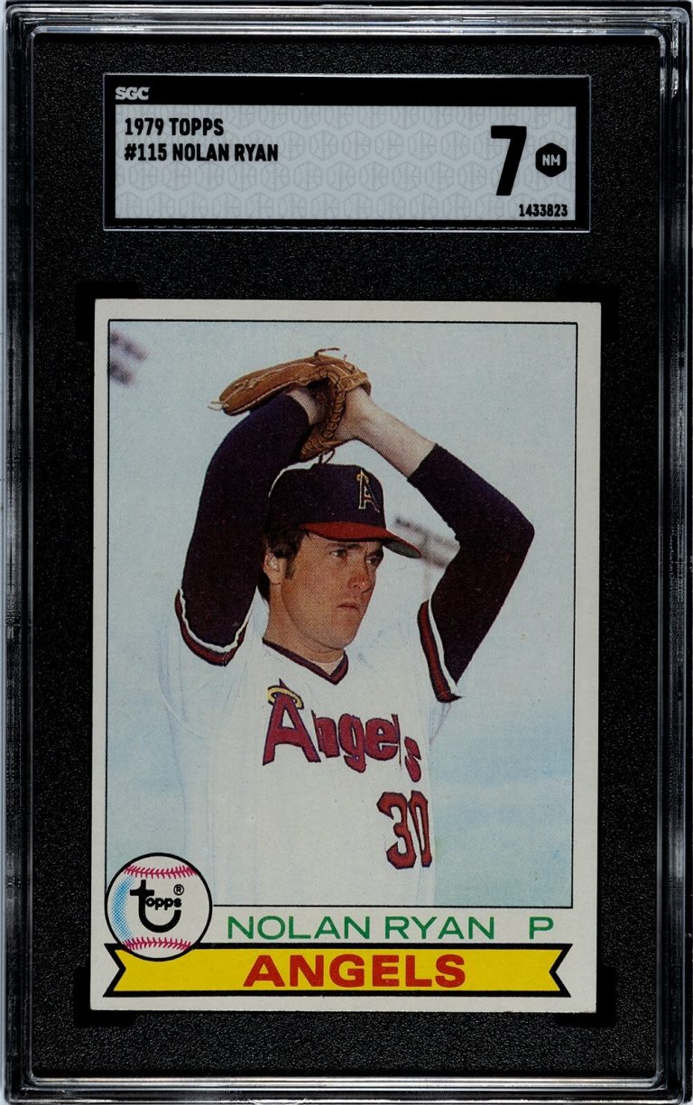 Nolan Ryan 1979 Topps Baseball Card #115- SGC Graded 7 NM (California Angels)
