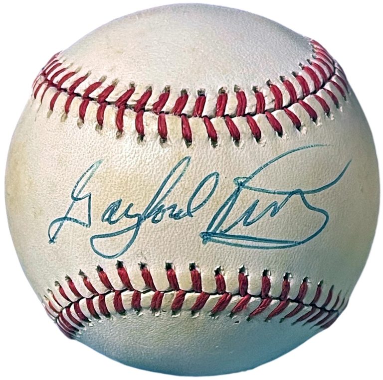 Gaylord Perry signed Official Rawlings ROAL American League Baseball tone spots