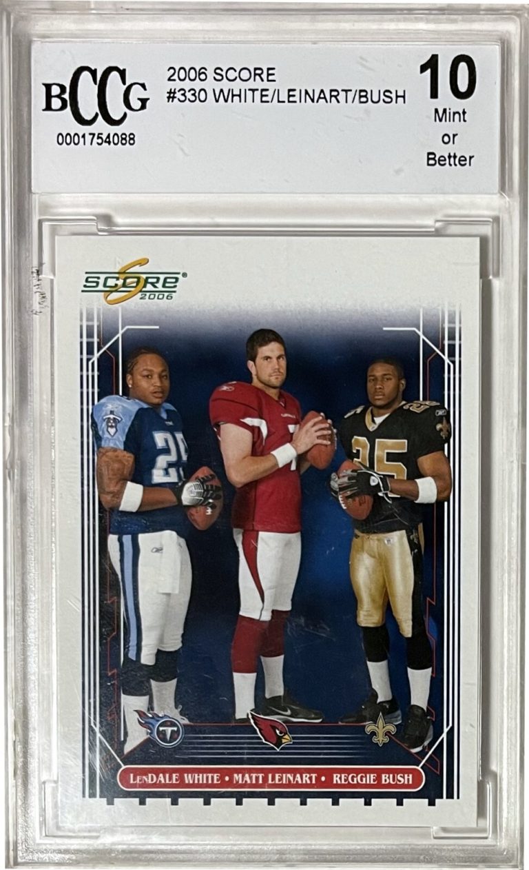 Reggie Bush/Matt Leinart/LenDale White 2006 Score Rookie Card- BCCG Graded 10