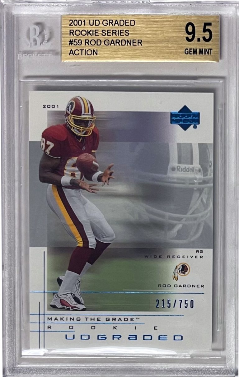 Rod Gardner 2001 Upper Deck Rookie Series Card #59-/750- Beckett/BGS Graded 9.5