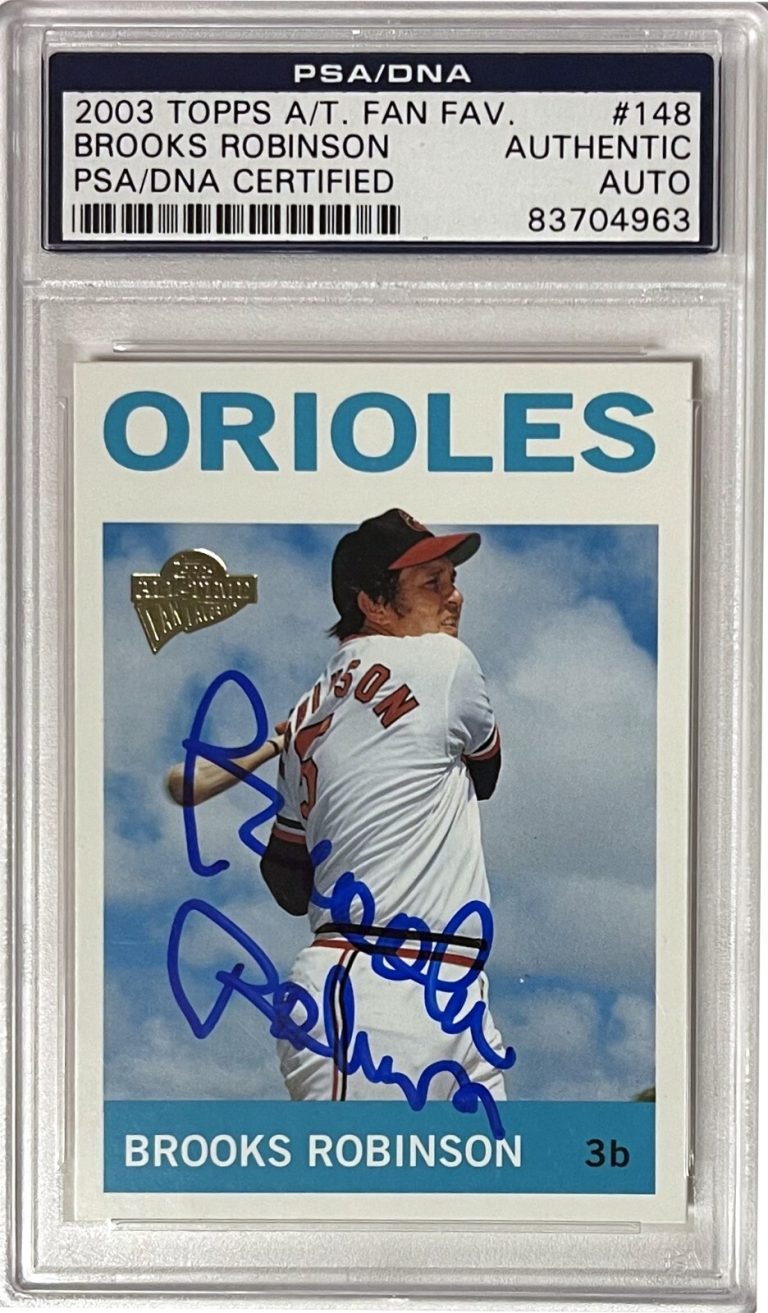 Brooks Robinson signed 2003 Topps All-Time Fan Fav On Card Auto-PSA Authentic