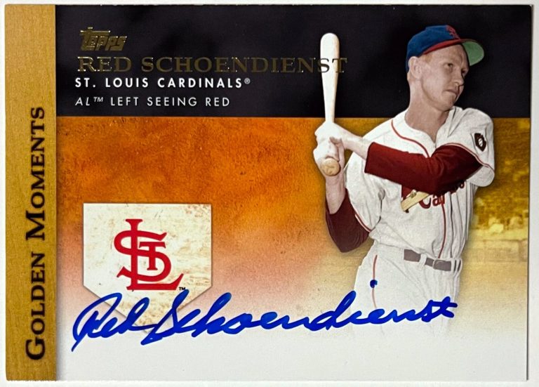 Red Schoendienst signed 2012 Topps Great Moments On Card Auto #GM-6