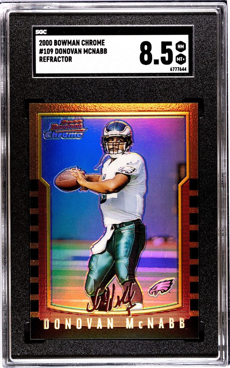 Donovan McNabb 2000 Bowman Chrome Refractor RC #109 Eagles -  SGC Graded 8.5