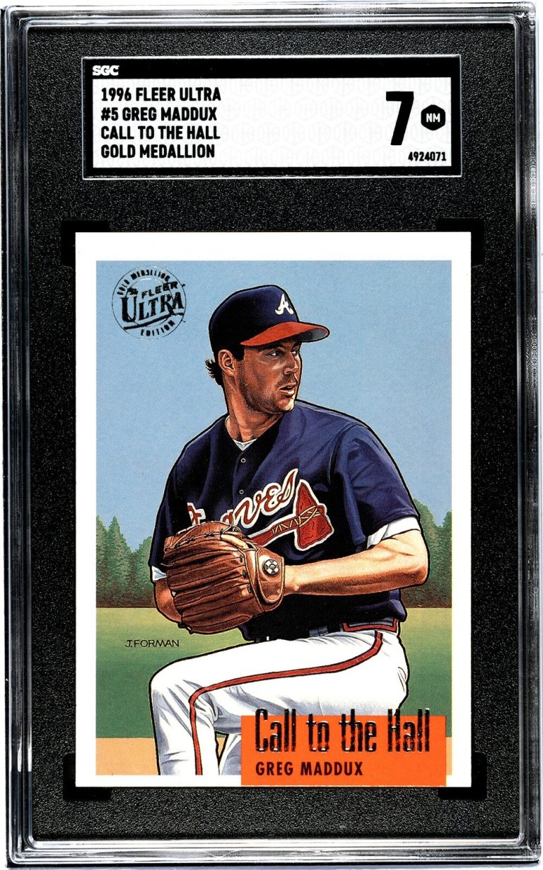 Greg Maddux 1996 Fleer Ultra Call to Hall Gold Medallion Card- SGC Graded 7.5 NM