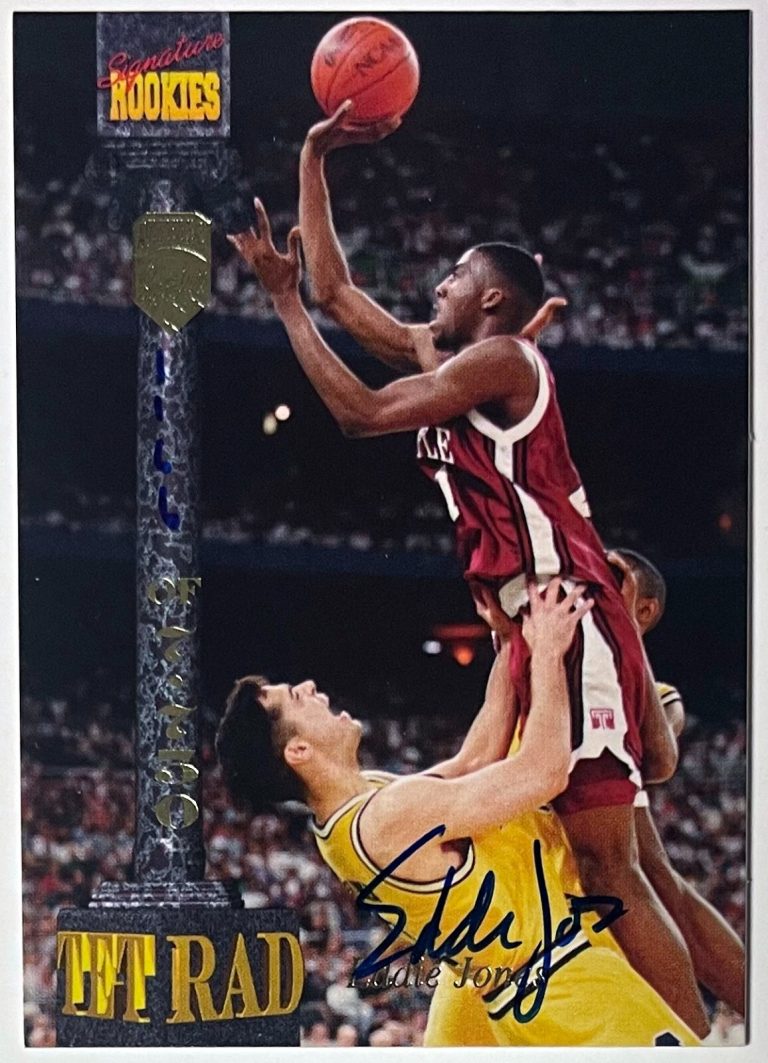 Eddie Jones signed 1994 Signature Rookied TETRAD On Card Auto #LVIII- /7750