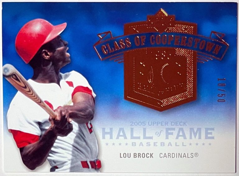 Lou Brock 2005 Upper Deck Hall of Fame Class of Cooperstown Card #CC-LB1- /50