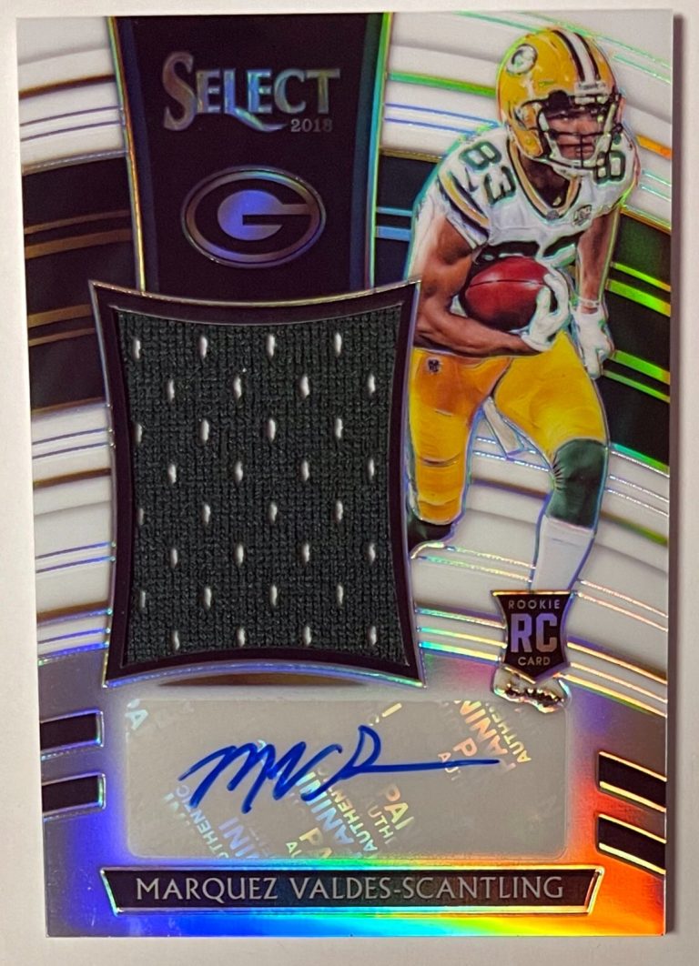Marquez Valdes-Scantling signed 2018 Select Prizm RPA Rookie Auto/Relic Card