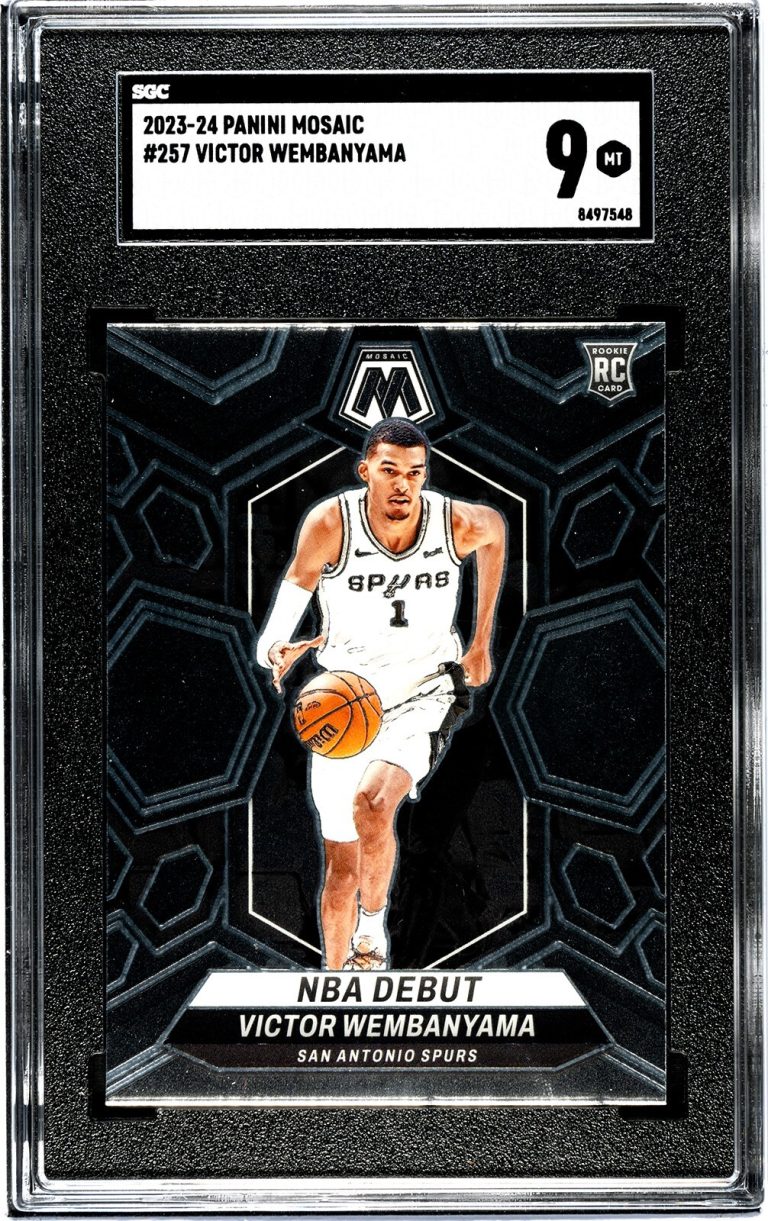 Victor Wembanyama 2023-24 Panini Mosaic Rookie Card (RC) #257- SGC Graded 9 Mint