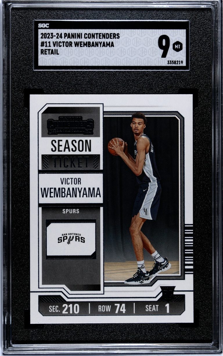 Victor Wembanyama 2023-24 Panini Contenders Retail RC Card SGC Graded 9 MT SPURS