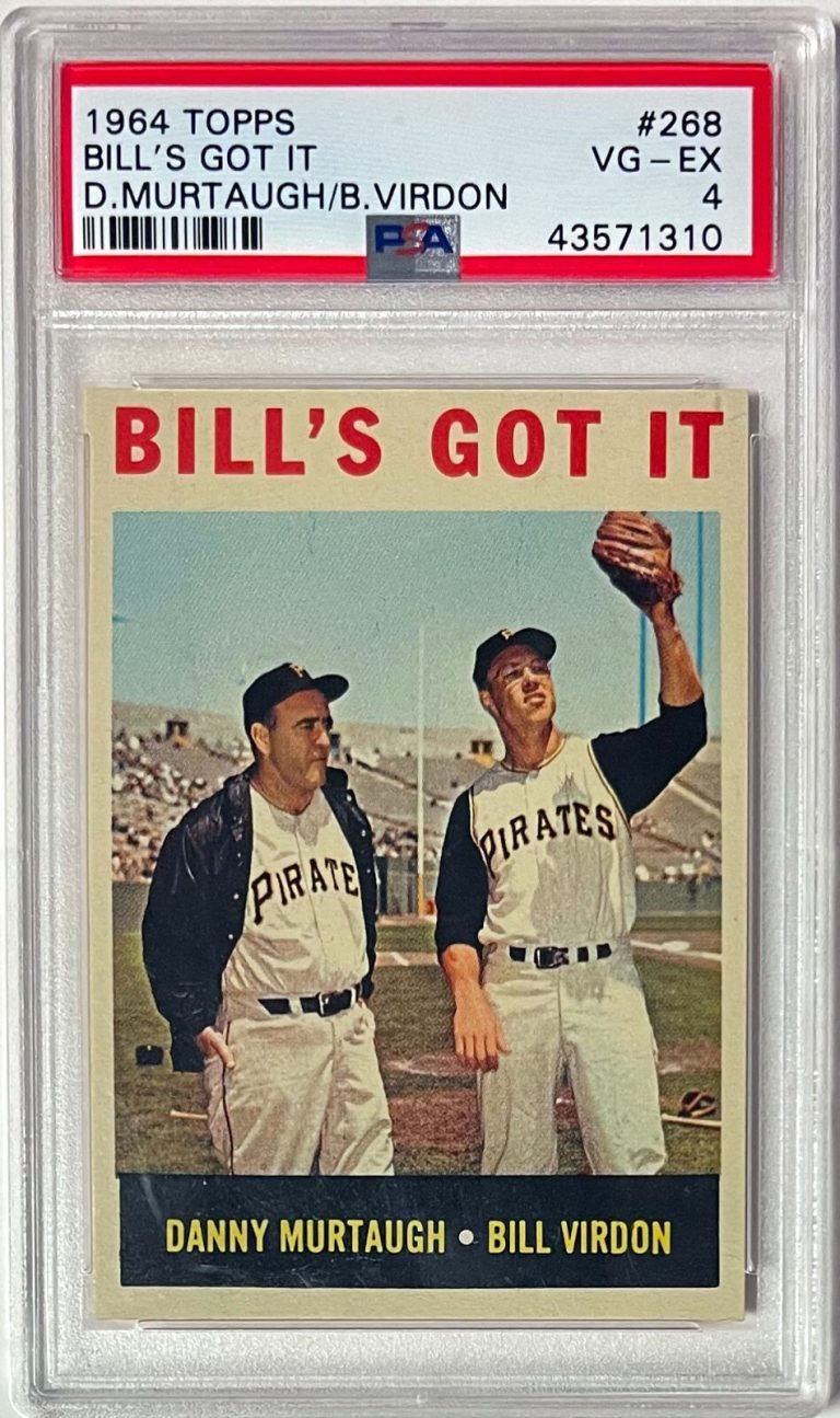 Bill Virdon/Danny Murtaugh 1964 Topps Bill's Got It Card #268-PSA Graded 4 VG-EX