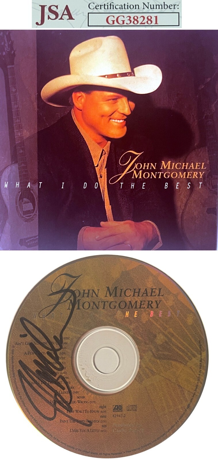 John Michael Montgomery signed 1996 What I Do The Best Album CD w/Booklet- JSA