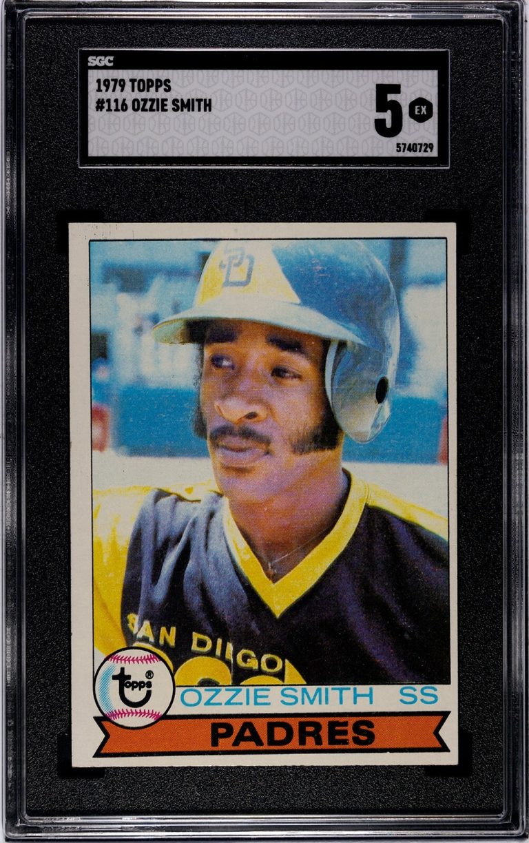 Ozzie Smith 1979 Topps Baseball Rookie Card #116- SGC Graded 5 EX