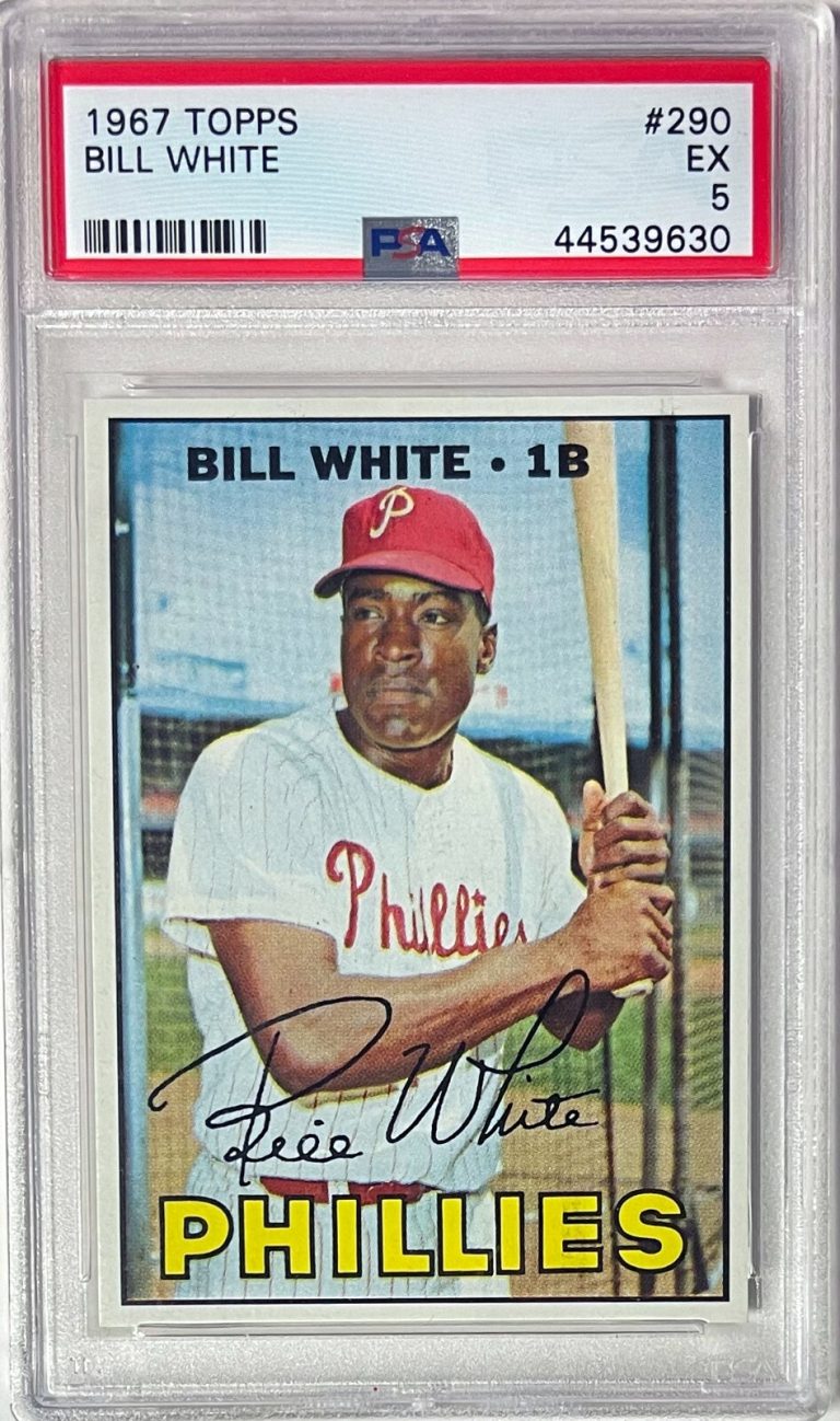 Bill White 1967 Topps Card #290- PSA Graded 5 EX (Philadelphia Phillies)
