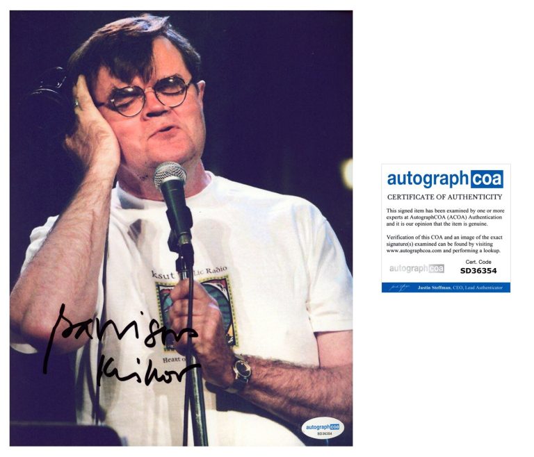 Garrison Keillor ‘A Prairie Home Companion’ Signed 8x10 Photo ACOA