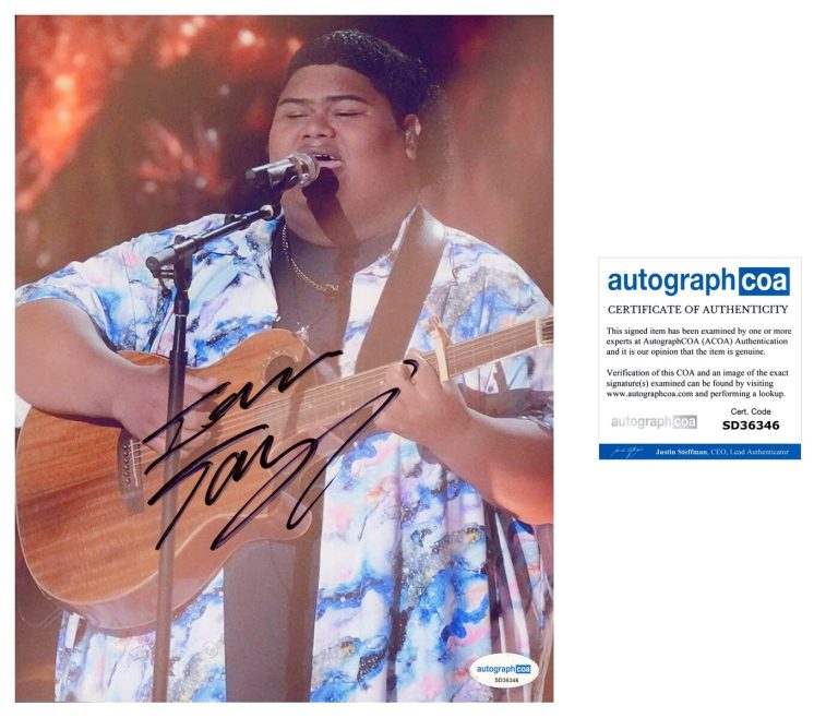 ‘Iam Tongi’ Signed 8x10 Photo ‘American Idol Winner’ ACOA Autograph