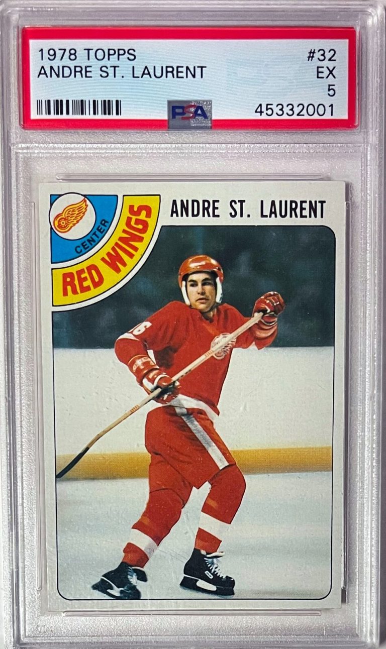 Andre St. Laurent 1978-79 Topps Card #32- PSA Graded 5 EX (Detroit Red Wings)