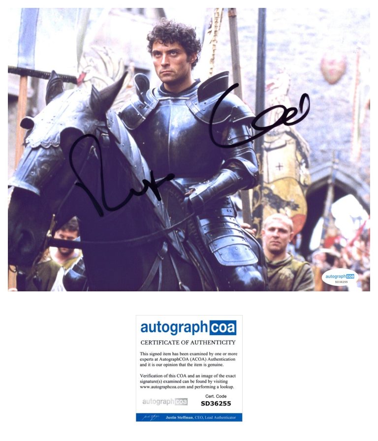 Rufus Sewell ‘A Knight’s Tale’ Signed 8x10 Photo ‘Count Adhemar’ ACOA