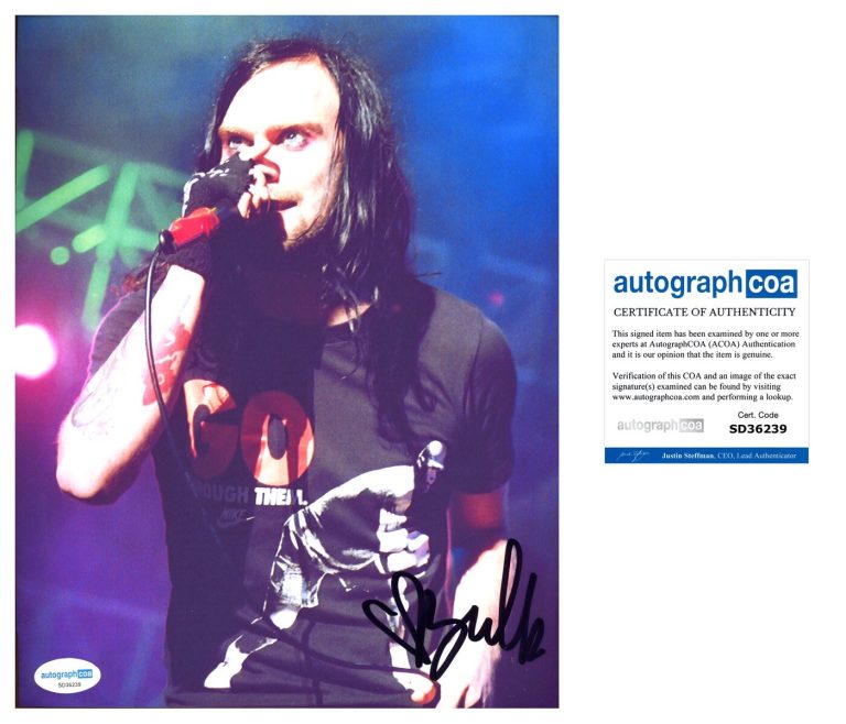 Bert McCracken ‘The Used’ Band Lead Singer Signed 8x10 Photo ACOA