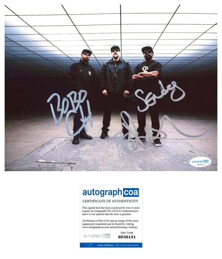 ‘Cypress Hill’ Full Group Signed 8x10 Photo B-Real, Sen Dog, Bobo ACOA PROOF