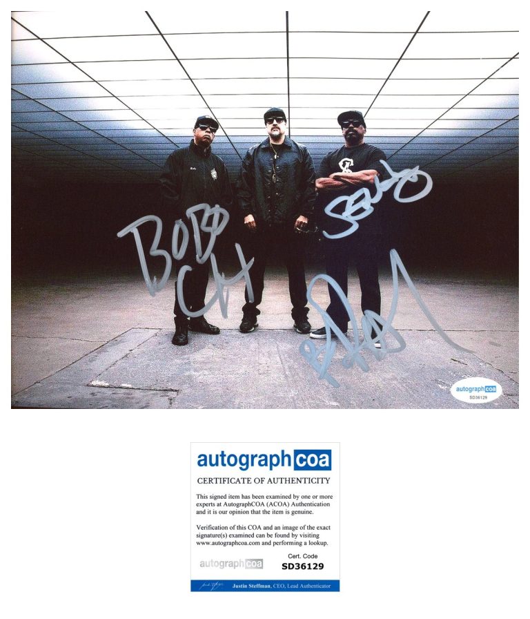 ‘Cypress Hill’ Full Group Signed 8x10 Photo B-Real, Sen Dog, Bobo ACOA PROOF
