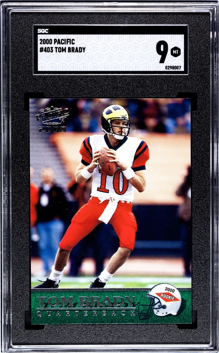 Tom Brady 2000 Pacific RC Card  #403- SGC Graded 9 Mint (Michigan/Patriots/GOAT)