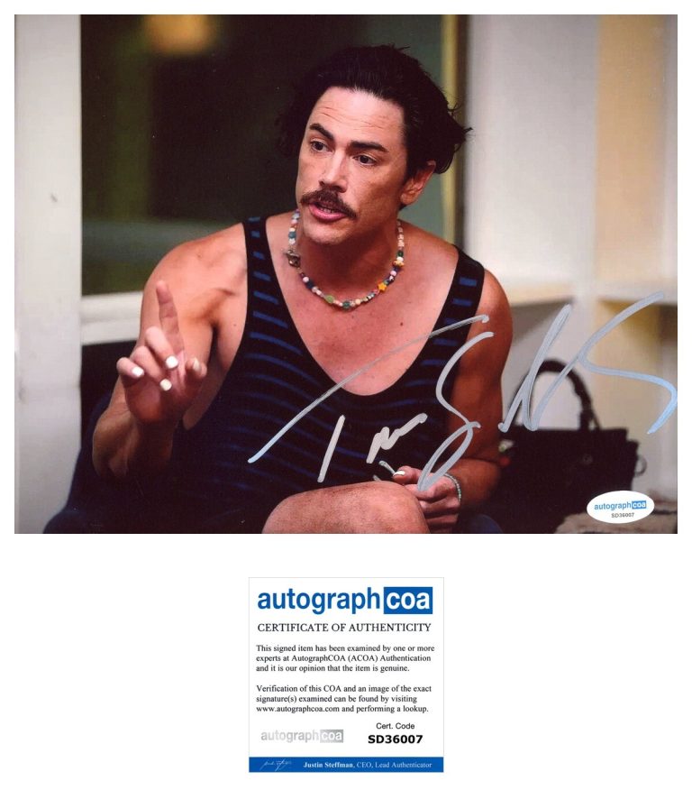 Tom Sandoval ‘Vanderpump Rules’ Signed 8x10 Photo ‘The Most Extras’ Band ACOA