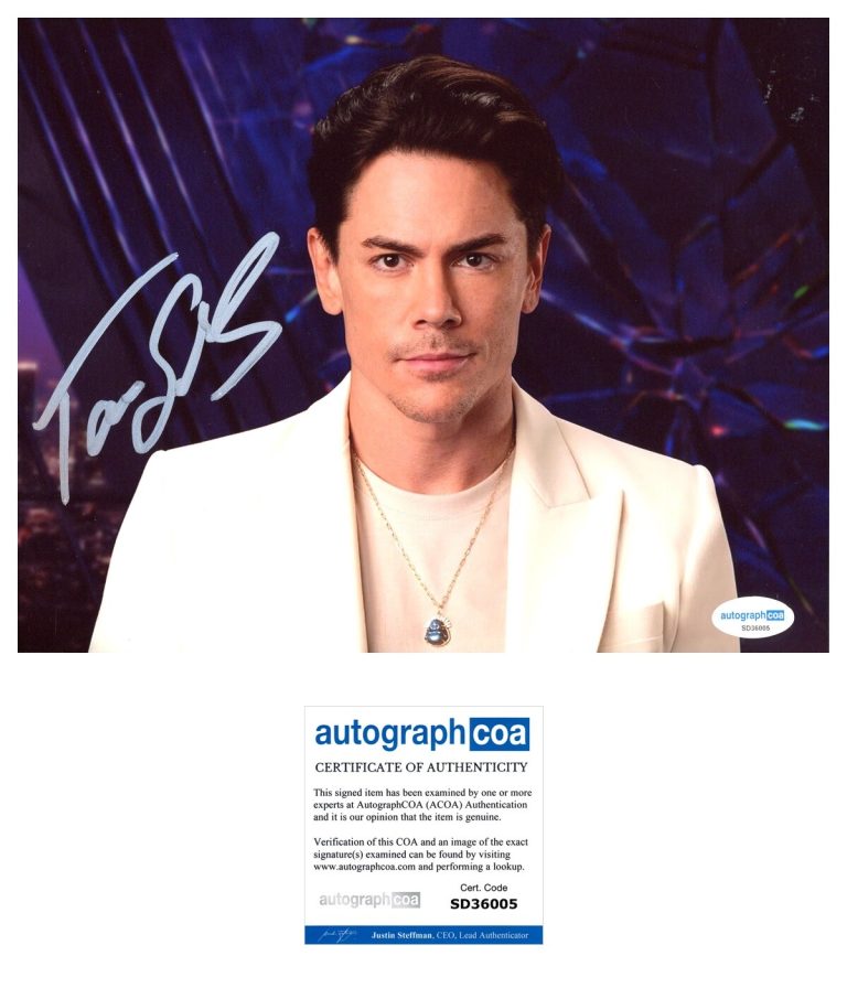 Tom Sandoval ‘Vanderpump Rules’ Signed 8x10 Photo ‘The Most Extras’ Band ACOA