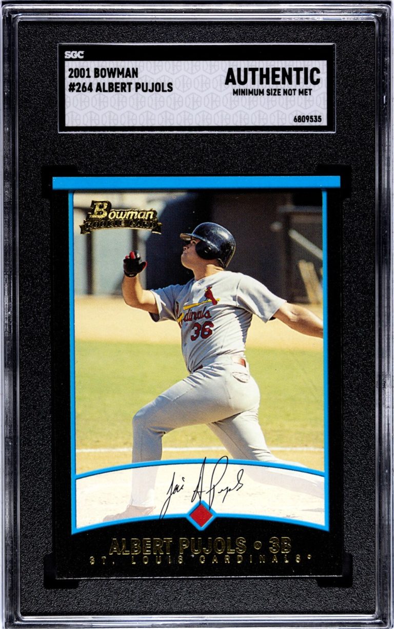 Albert Pujols 2001 Bowman Rookie Card (RC) #264- SGC Slabbed Authentic Min Size