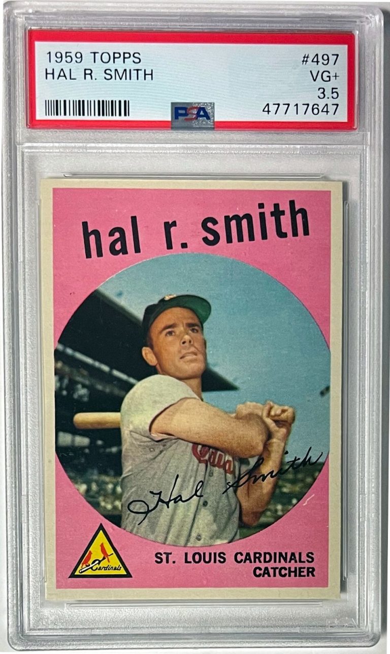 Hal R. Smith 1959 Topps Card #497- PSA Graded 3.5 VG+ (St. Louis Cardinals)