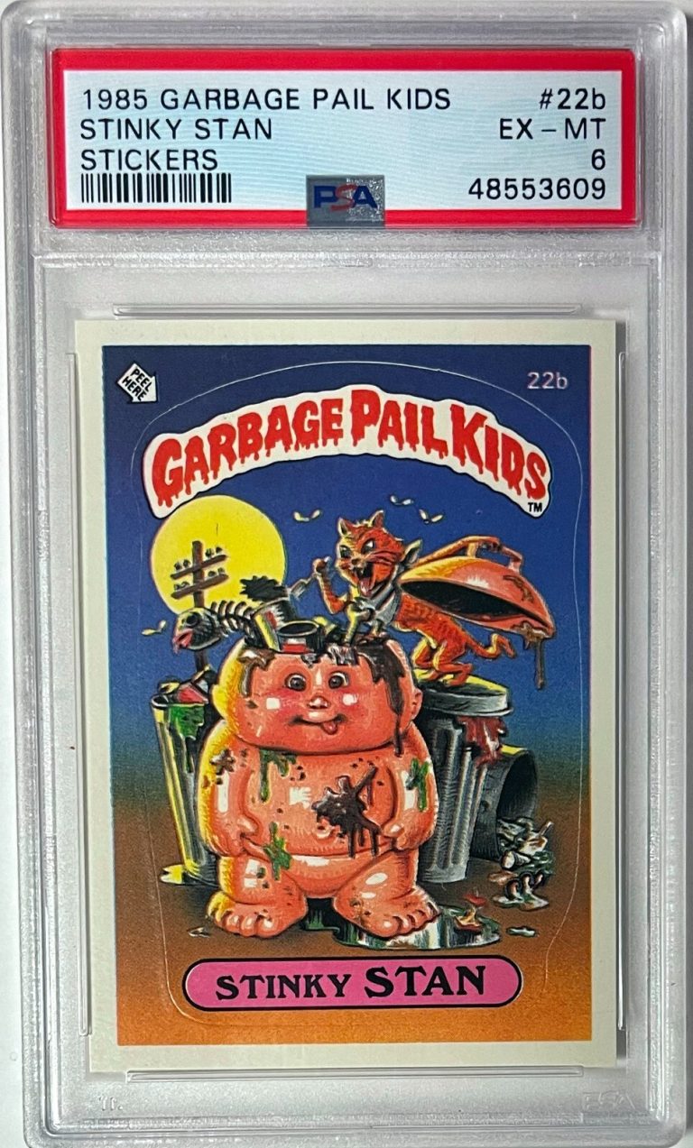 1985 Topps Garbage Pail Kids Series 1 Stinky Stan Stickers #22b - PSA Graded 6