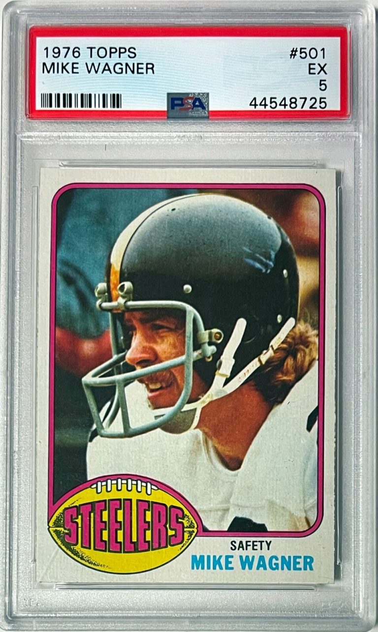 Mike Wagner 1976 Topps Card #501- PSA Graded 5 EX (Pittsburgh Steelers)