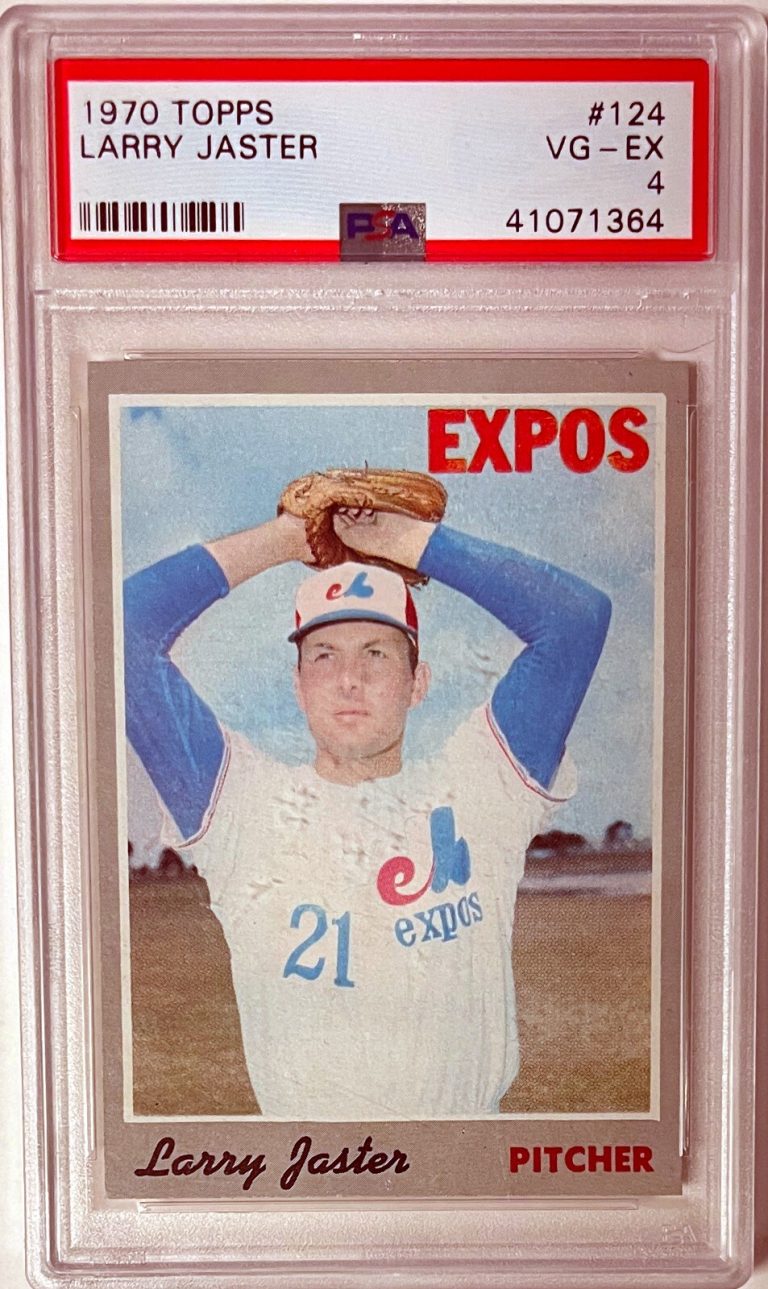 Larry Jaster 1970 Topps Card #124- PSA Graded 4 VG-EX (Montreal Expos)