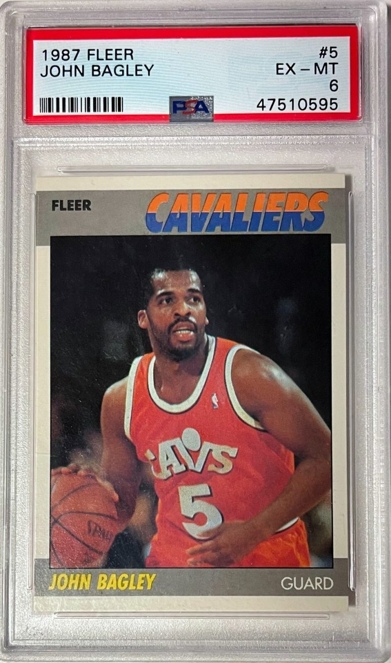 John Bagley 1987-88 Fleer Card #5- PSA Graded 6 EX-MT (Cleveland Cavaliers)