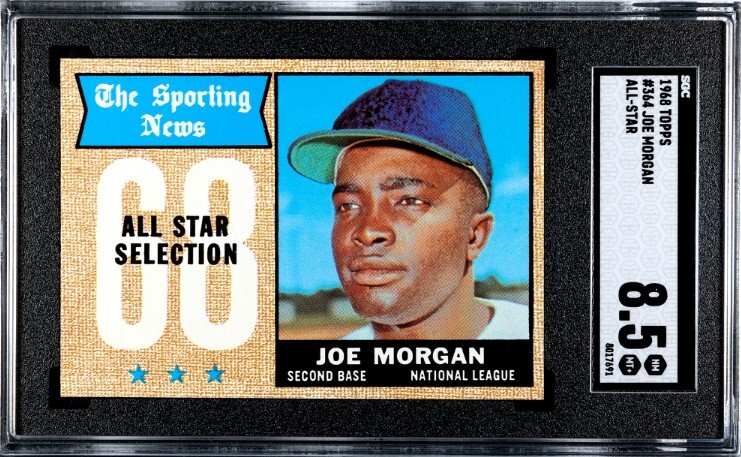 Joe Morgan 1968 Topps Sporting News All-Star Card #364- SGC Graded 8.5 NM-MT+