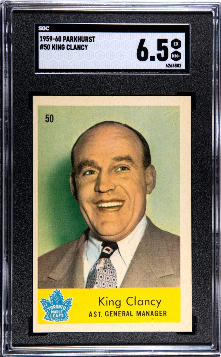 King Clancy 1959-60 Parkhurst NHL Card #50- SGC Graded 6.5 EX-NM+ (Ast. GM/HOF)