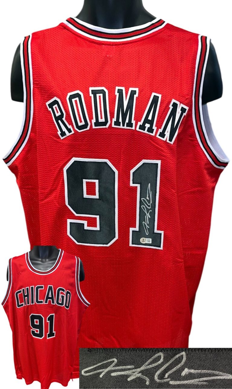 Dennis Rodman signed Chicago Red Custom Stitched Pro Basketball Jersey XL- BAS