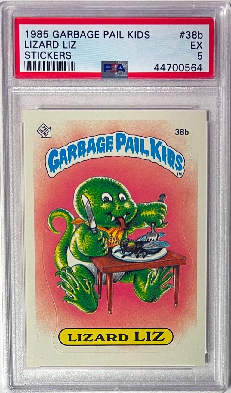 1985 Topps Garbage Pail Kids Series 1 Lizard Liz Stickers #38b- PSA Graded 5 EX