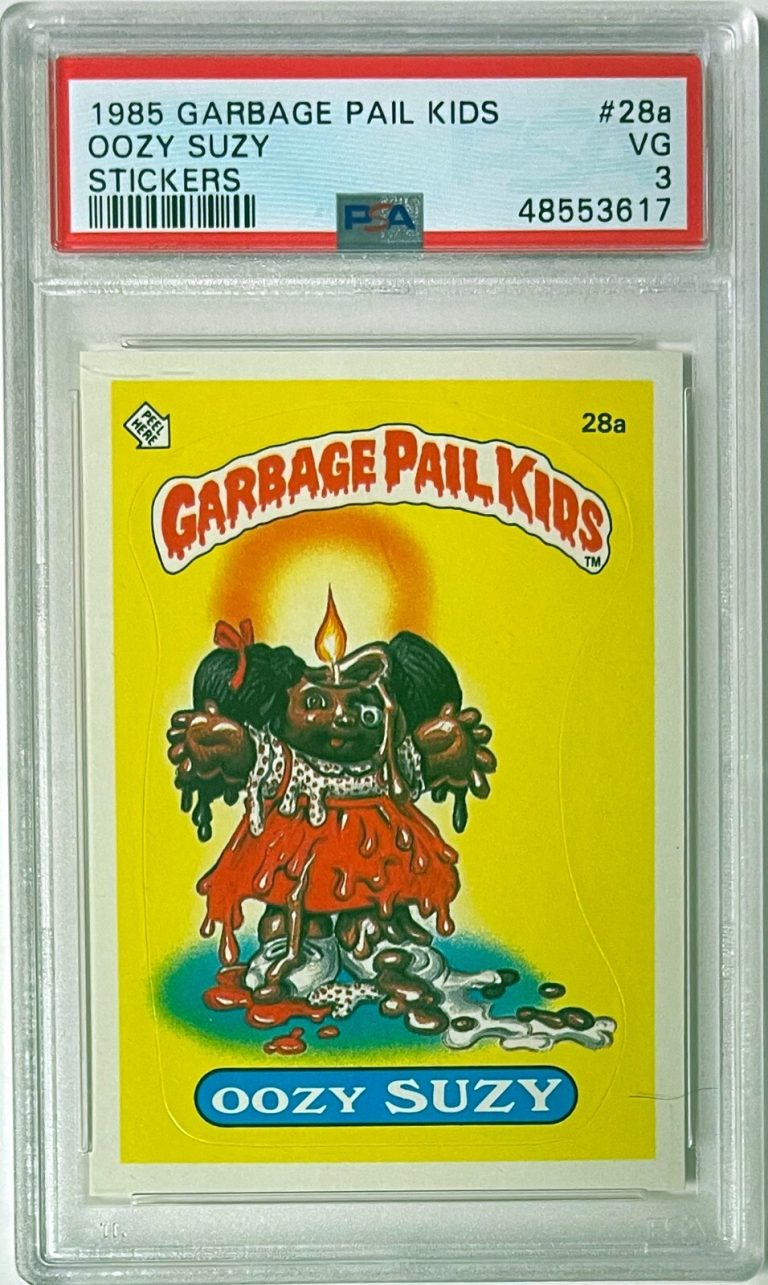 1985 Topps Garbage Pail Kids Series 1 Oozy Suzy Stickers #28a- PSA Graded 3 VG