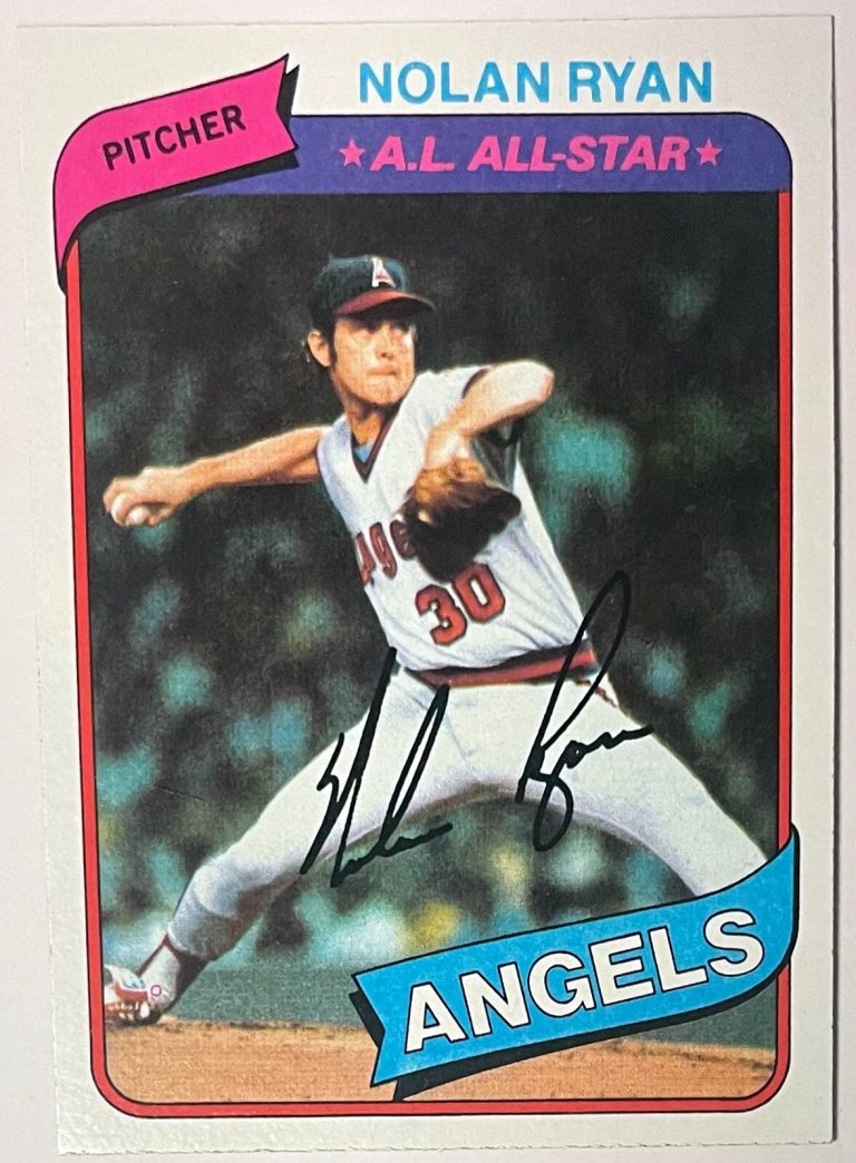 Nolan Ryan 1980 Topps Card #580 (California Angels/ New York Mets/HOF/300 Wins)